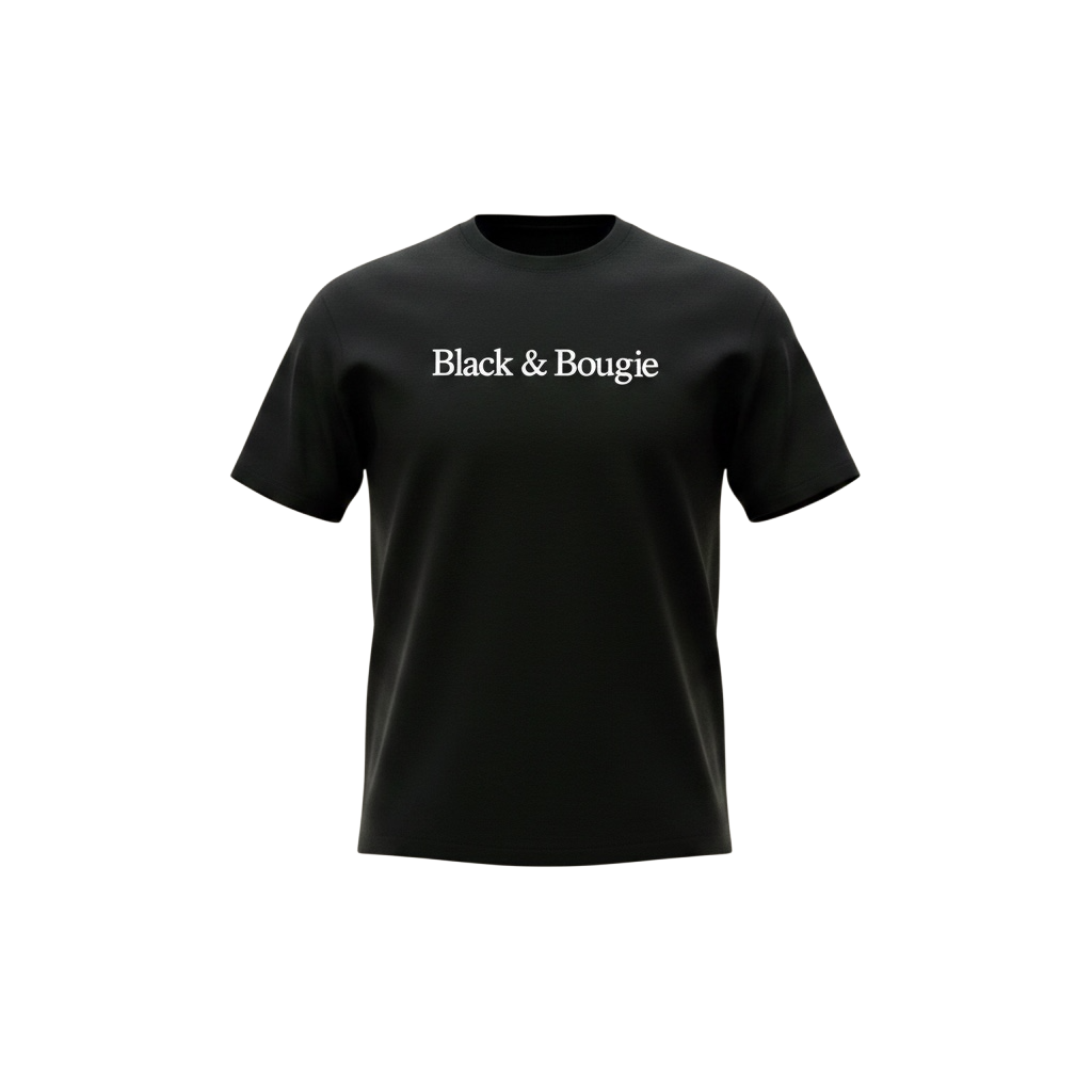 Bougie Culture Essential Tee — Black & Bougie (Classic)