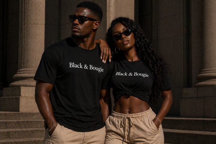 Bougie Culture Essential Tee — Black & Bougie (Classic)